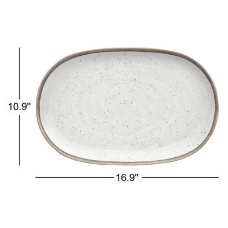 Laya Speckled Melamine Serving Platter