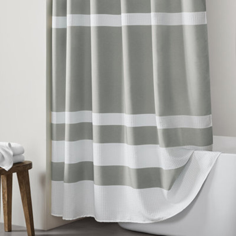 Spa Waffle Shower Curtain with 3M Treatment