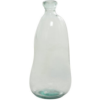 Recycled Glass Handmade Curved Spanish Abstract Decorative Vase