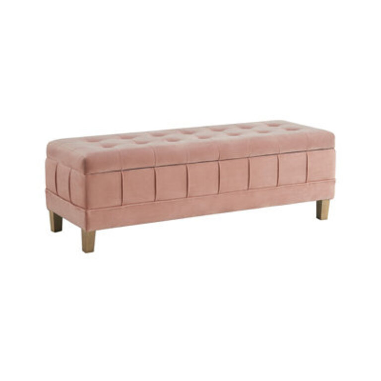 Gloria 52 Wide Velvet Tufted Rectangle Storage Ottoman