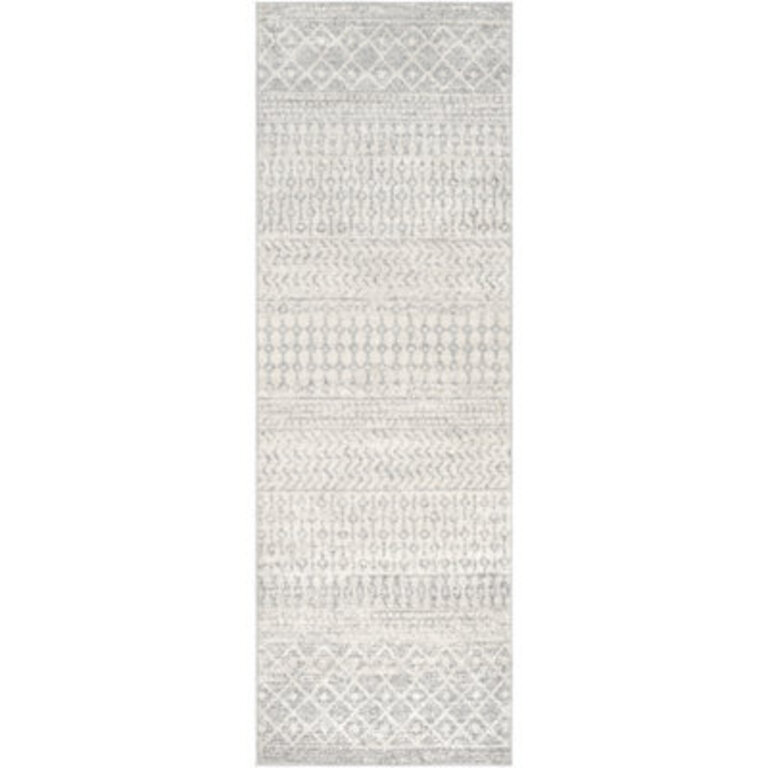 Warkentin Geometric Light GrayGrayWhite Area Rug