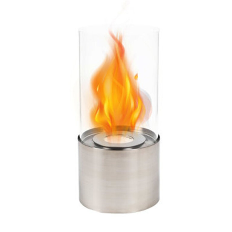 Metal Bio-Ethanol Outdoor Tabletop Fireplace with Flame Guard