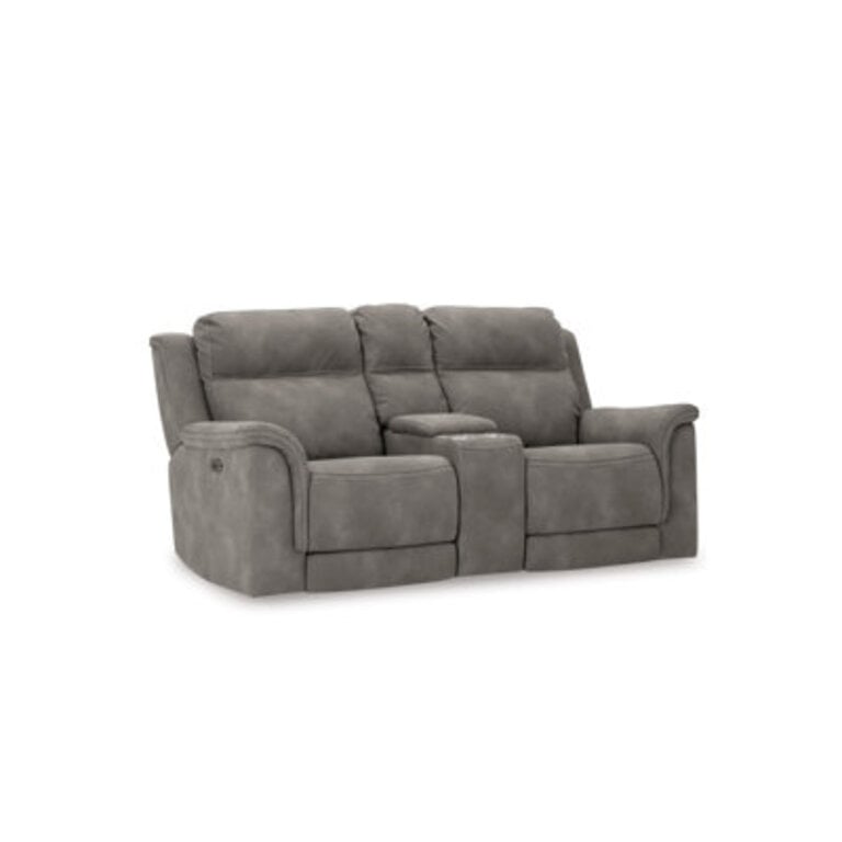 Gordils 795 Faux Leather Pillow Top Arm Reclining Loveseat