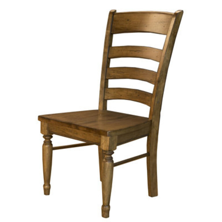 Foskey Solid Wood Ladder Back Side Chair in Smoky Quartz