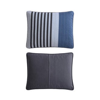 Nautica Rendon Cotton Reversible Charcoal Quilt Set