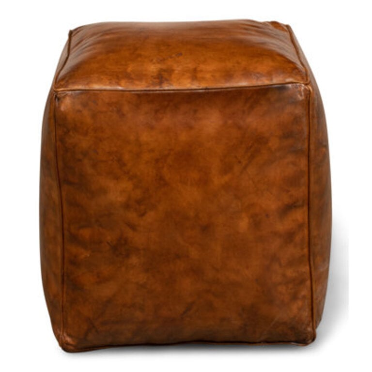 Wolfforth Leather Pouf