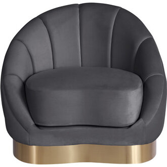 Saldana 3425 Wide Tufted Velvet Barrel Chair