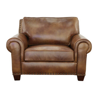 Gerania 52 Wide Leather Match Down Cushion Armchair