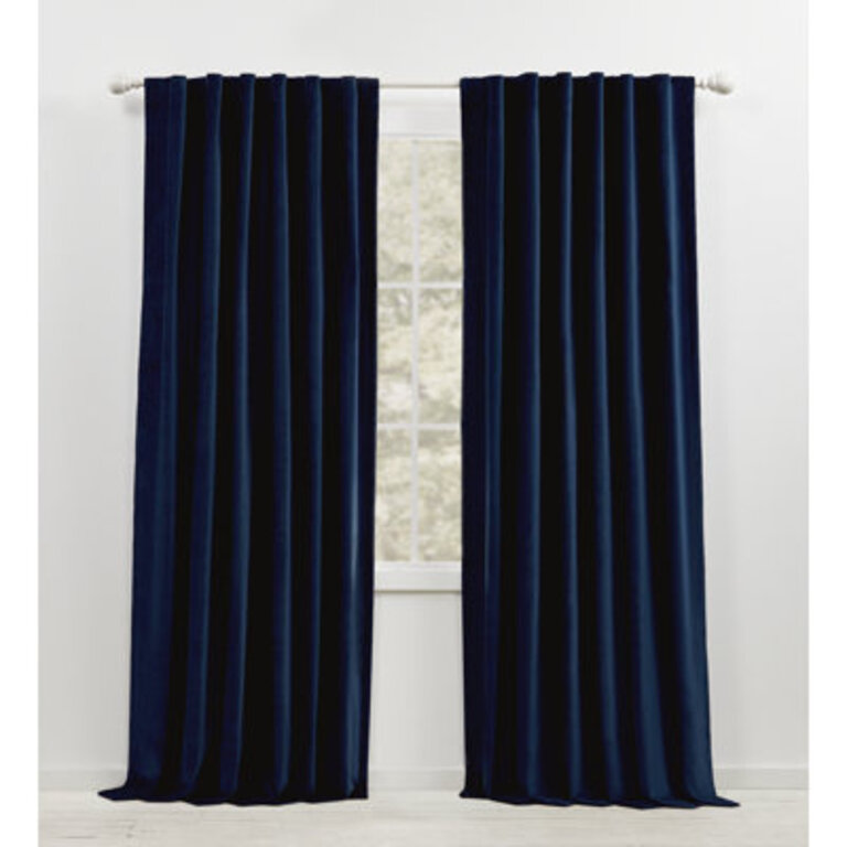 Lauren Ralph Lauren Velvety Room Darkening Solid 100 Cotton Velvet with Lining Back TabRod Pocket Curtain Panel