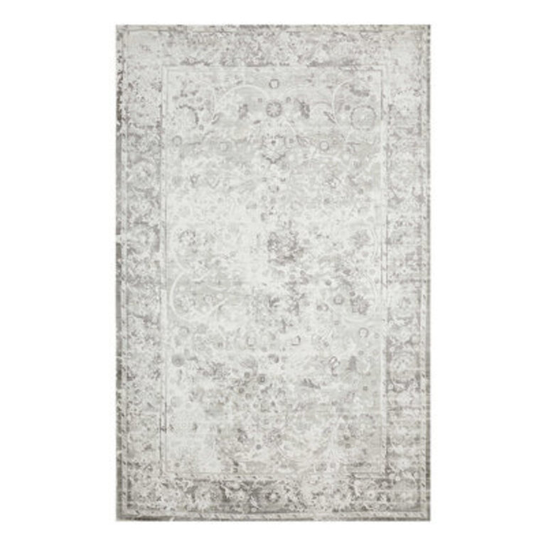 Tomaso Oriental Hand-Knotted Silk Mist Area Rug