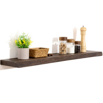 Carsin Irregular Reclaimed Elm Floating Wall Shelf