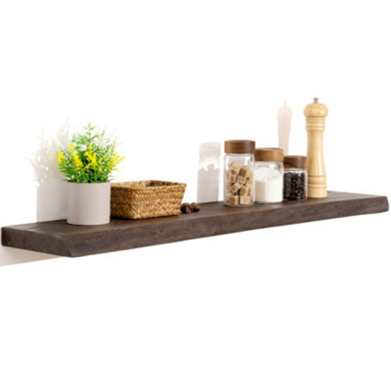 Carsin Irregular Reclaimed Elm Floating Wall Shelf