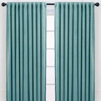 Mondragon 2-Panel Solid Classy Velvet Room Darkening Curtains - 3-In-1 Back Tab Rod Pocket Ring Tab