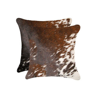 Set of Two 18 Cowhide Throw Pillows