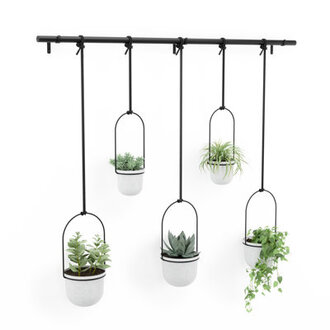 5-Piece Plastic Hanging Planter Set