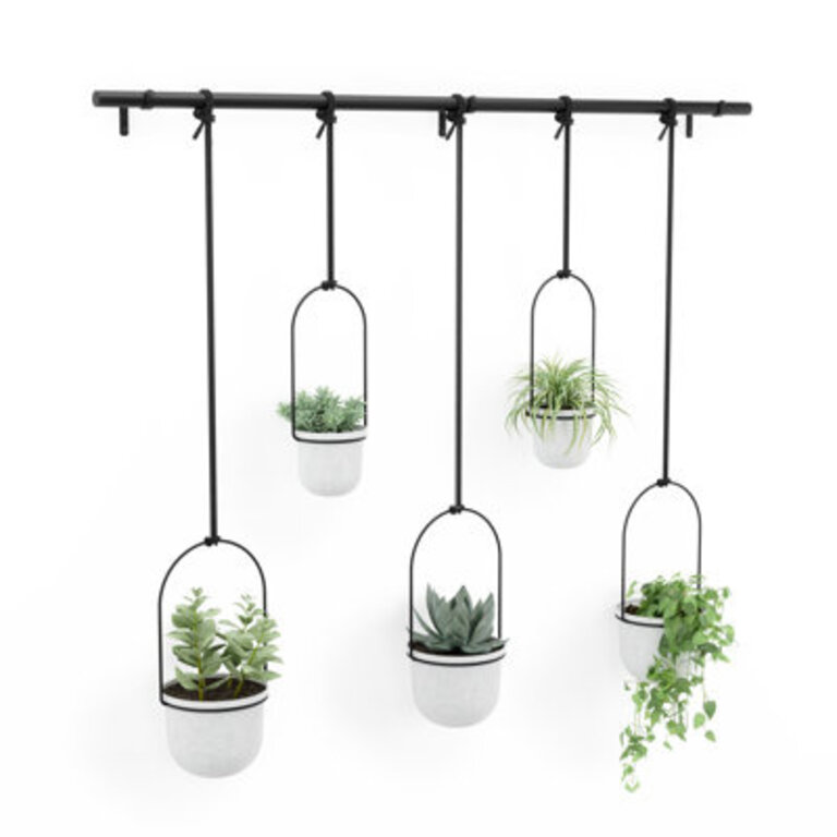 5-Piece Plastic Hanging Planter Set