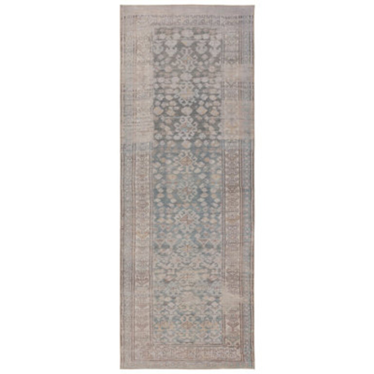 Machine Washable Jihane Oriental Machine Woven Polyester Area Rug in GrayTan