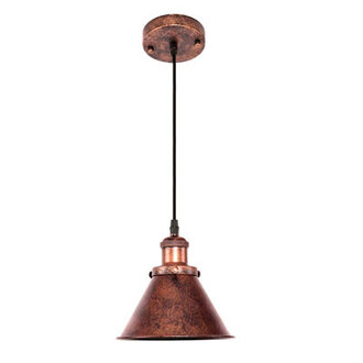 1 - Light Single Cone Copper Pendant