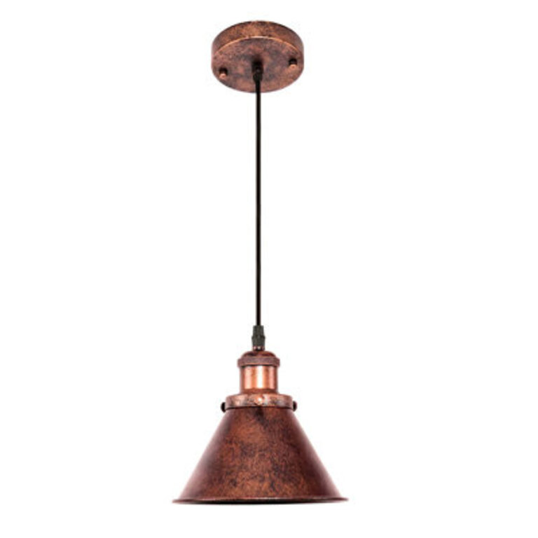 1 - Light Single Cone Copper Pendant