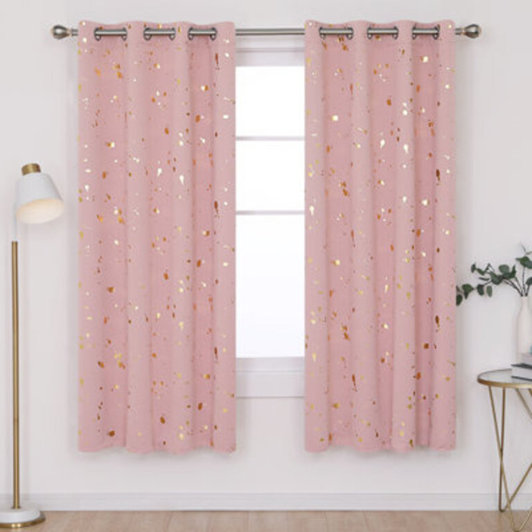 Girlie Gold Spot Curtain Panel Pair