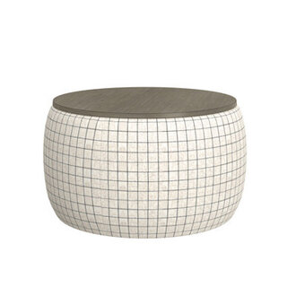 Icarus Upholstered Storage Ottoman with Wood Top
