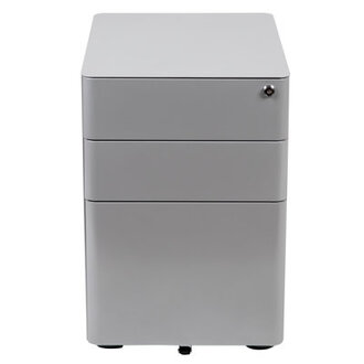 Modern 3-Drawer Mobile Locking Filing Cabinet with Anti-Tilt Mechanism and Hanging Drawer