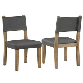 Set of 2 Rickye Faux Leather Upholstered Side Chairs