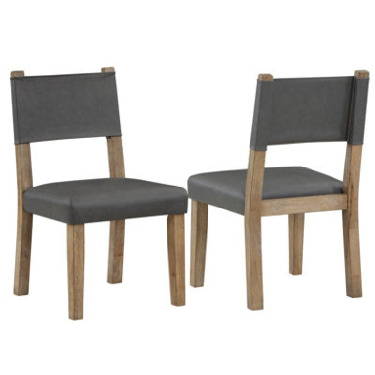 Set of 2 Rickye Faux Leather Upholstered Side Chairs