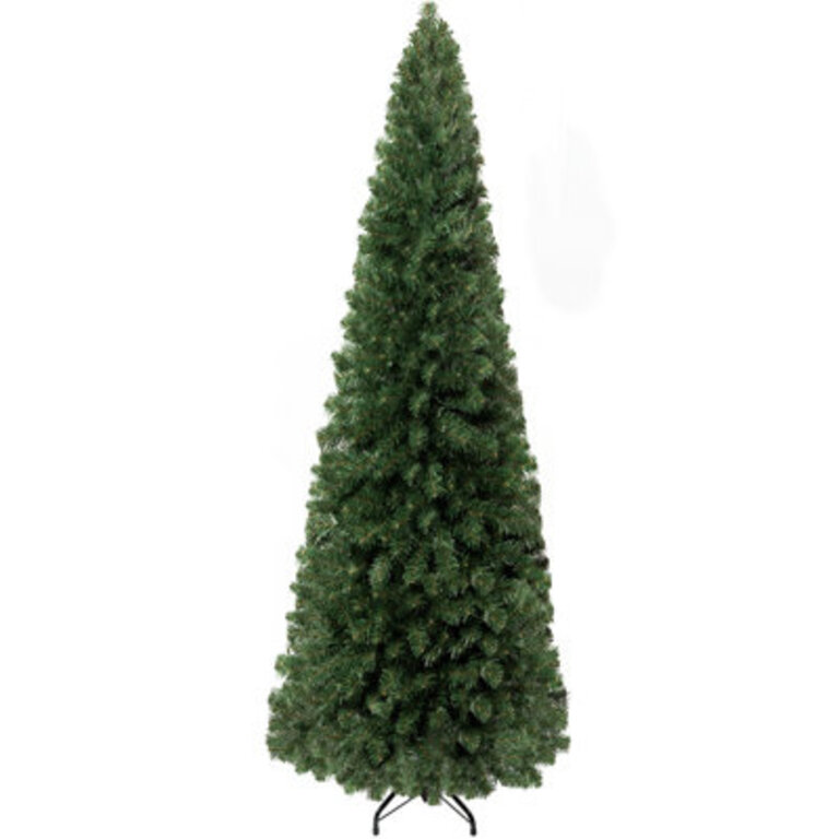 Prelit Slim Artificial Christmas Tree with Sturdy Metal Stand 25 Wide Realistic Skinny Pencil Tree