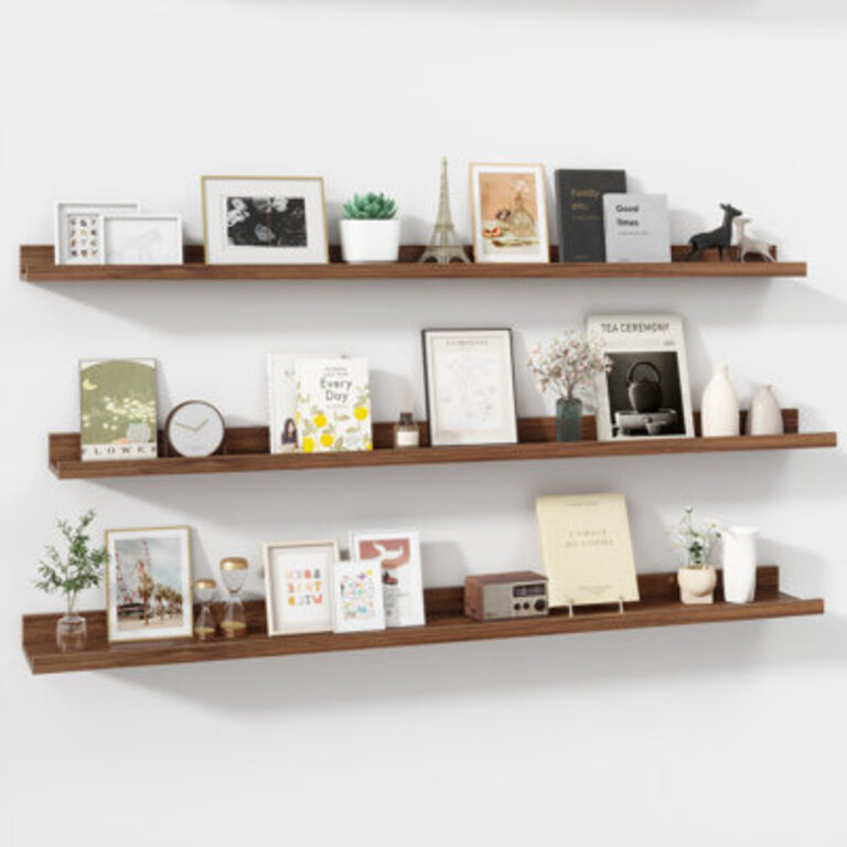 Wall-Mounted Floating Shelves for Bedroom Living Room