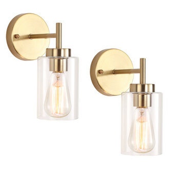 Set Of 2  Mosca Bath Sconce Wall Light with Glass Shade for Toilet Hallway Staircase Living room Bathroom Dining room-102 H X 393 W