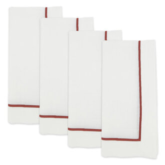 Set of 4 Odelle Embroidered Line Napkin