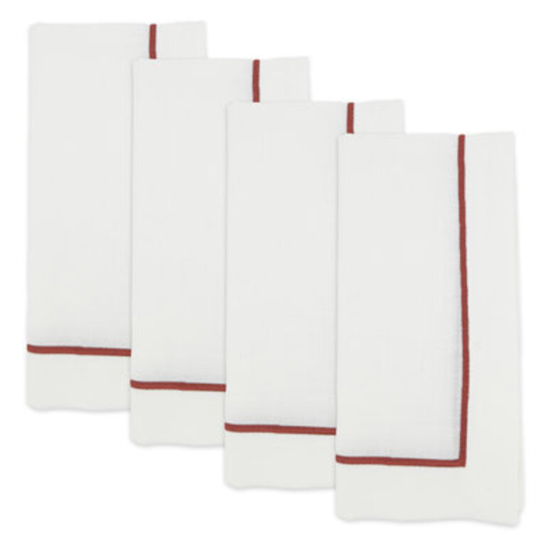 Set of 4 Odelle Embroidered Line Napkin