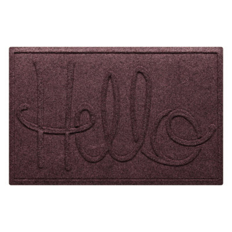 WaterHog Hello 23 in x 35 in Indoor Outdoor Door Mat