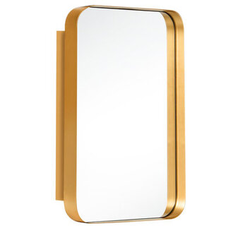 Bonniejo 16 W 24 H Recessed Framed Medicine Cabinet Mirror 2 Adjustable