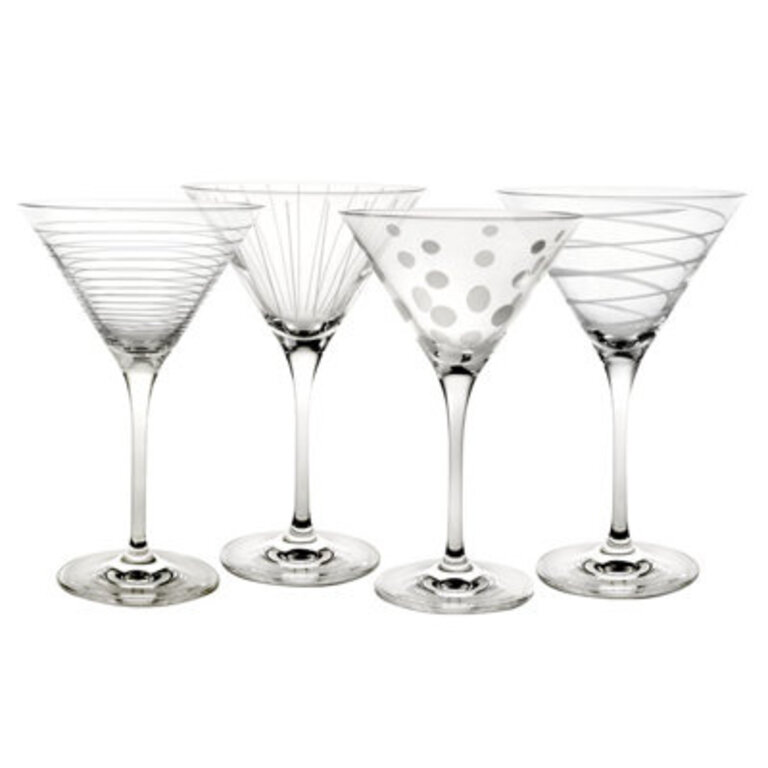 Mikasa Cheers 10 oz Martini Glasses Set of 4