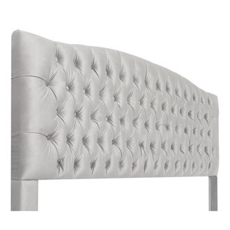 Elle Decor Celeste Tufted Upholstered Padded Headboard with Contemporary Button Tufting