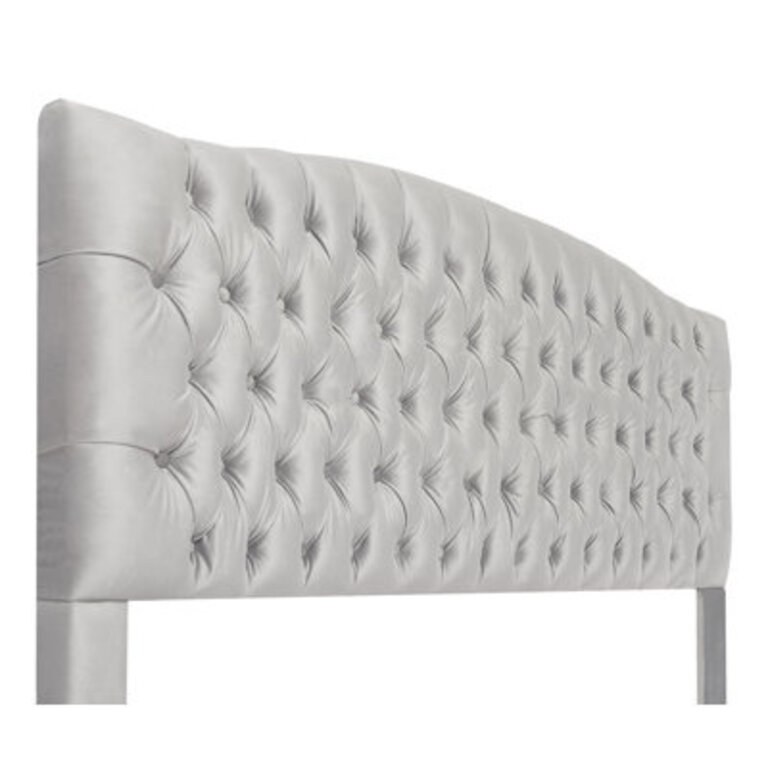Elle Decor Celeste Tufted Upholstered Padded Headboard with Contemporary Button Tufting