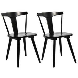 Brannagh 193 Wide Modern Scandinavian Solid Wood Dining Chair Y-Shaped Backrest