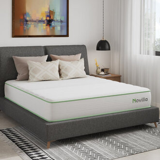 Novilla 68101214Medium Cooling Gel Memory Foam Hybrid Mattress CertiPUR-US OEKO-TEX Certified