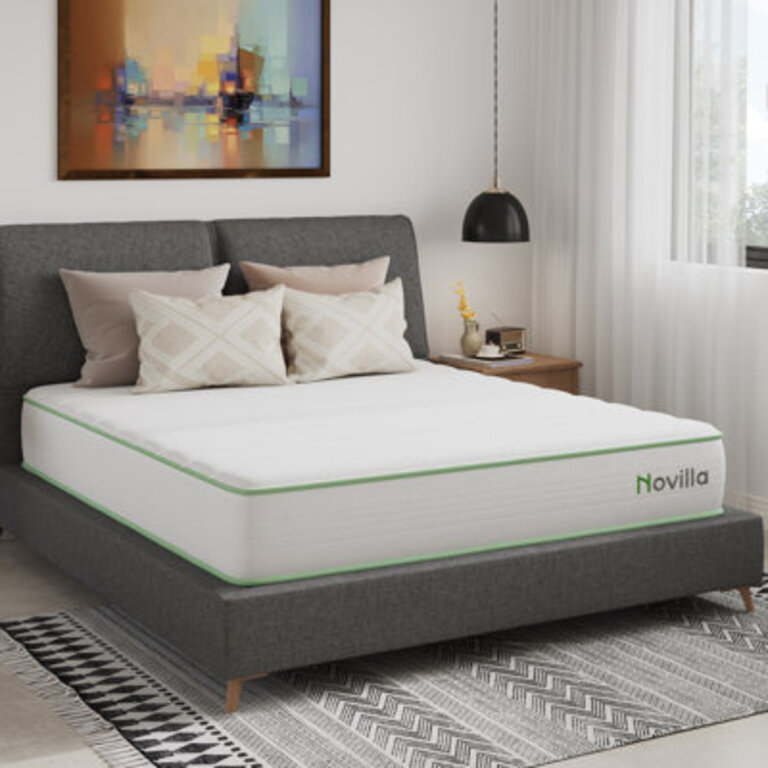 Novilla 68101214Medium Cooling Gel Memory Foam Hybrid Mattress CertiPUR-US OEKO-TEX Certified