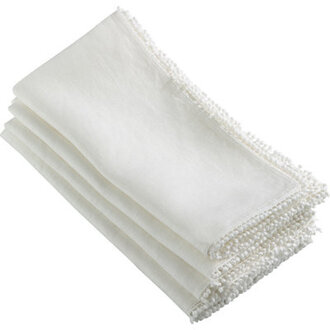 Set of 4 Trezza Pom Pom Napkins