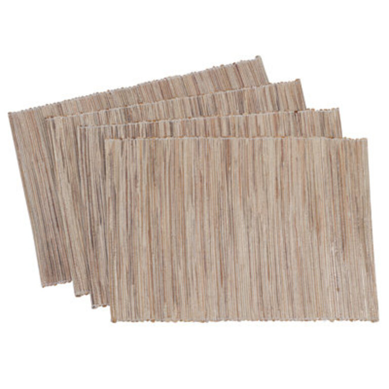 Set of 4 Bevis Water Hyacinth Striped Placemats