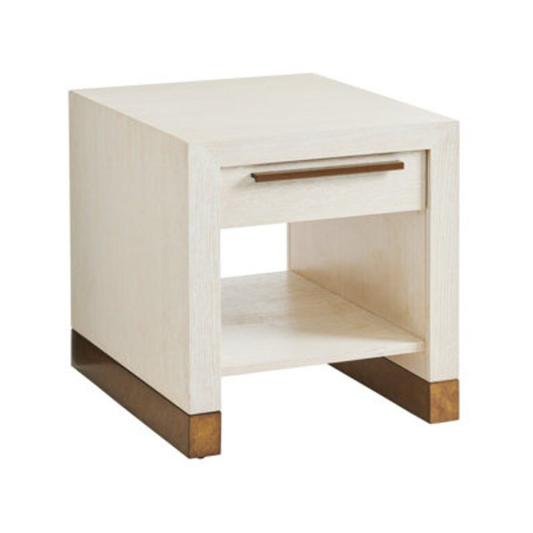 Carmel Solid Wood Top End Table with Storage