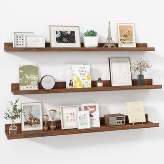 Wall-Mounted Floating Shelves for Bedroom Living Room