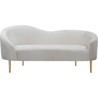 Shurtz 67 Velvet Curved Loveseat