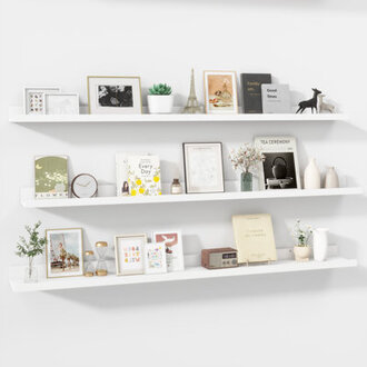 Wall-Mounted Floating Shelves for Bedroom Living Room