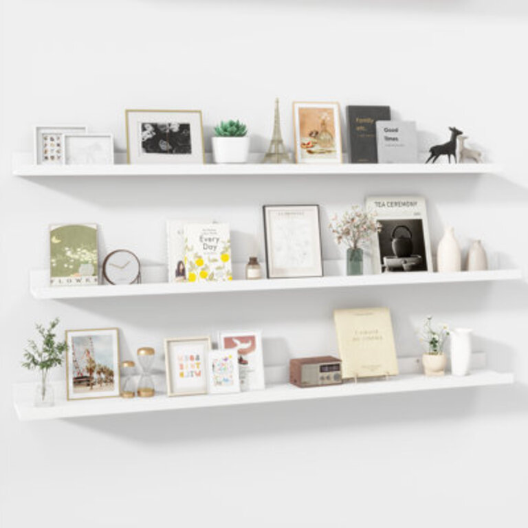 Wall-Mounted Floating Shelves for Bedroom Living Room