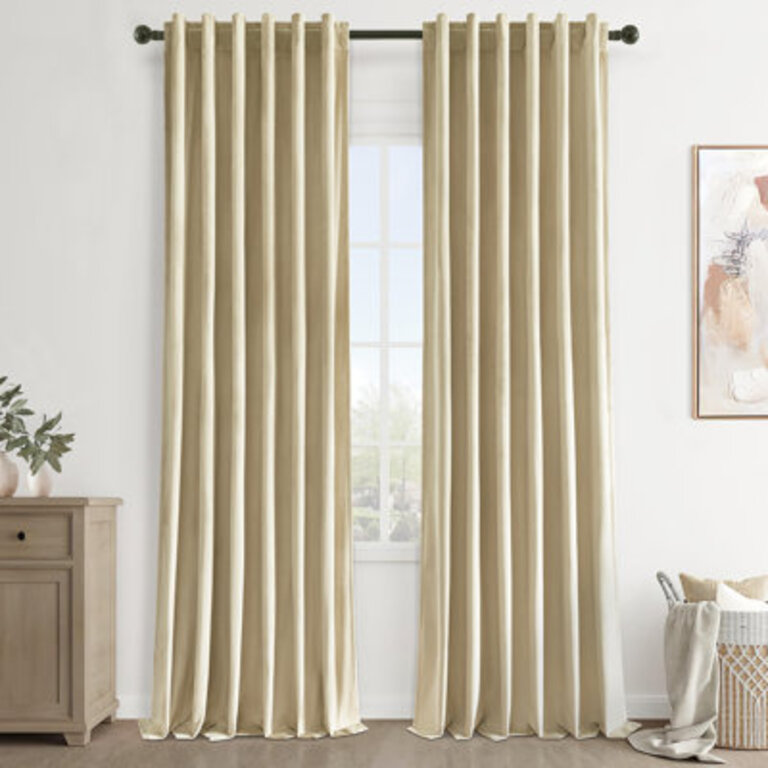 Ike Velvet Blackout Curtain Pair70-85 Blackout Drapes
