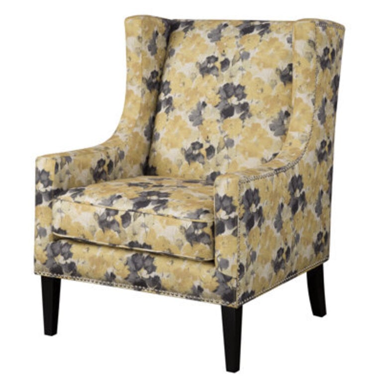 Pennard Modern Nailhead Wide Wingback Chair